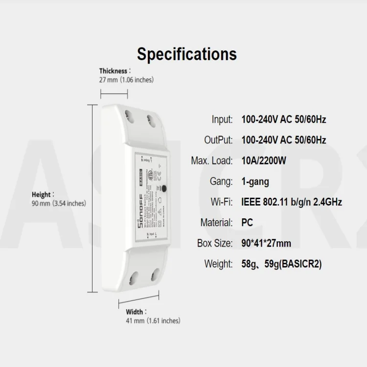 Sonoff  Wifi Smart Switch Basic R4 New - ছবি 2