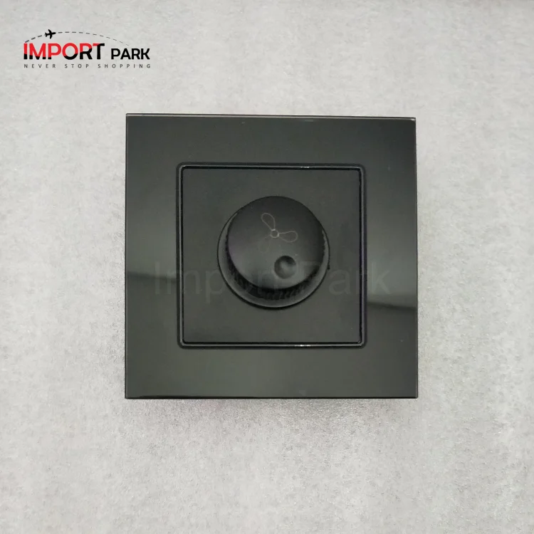 Glass Border Fan Dimmer switch Black