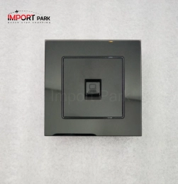 Glass Border Telephone Socket Black
