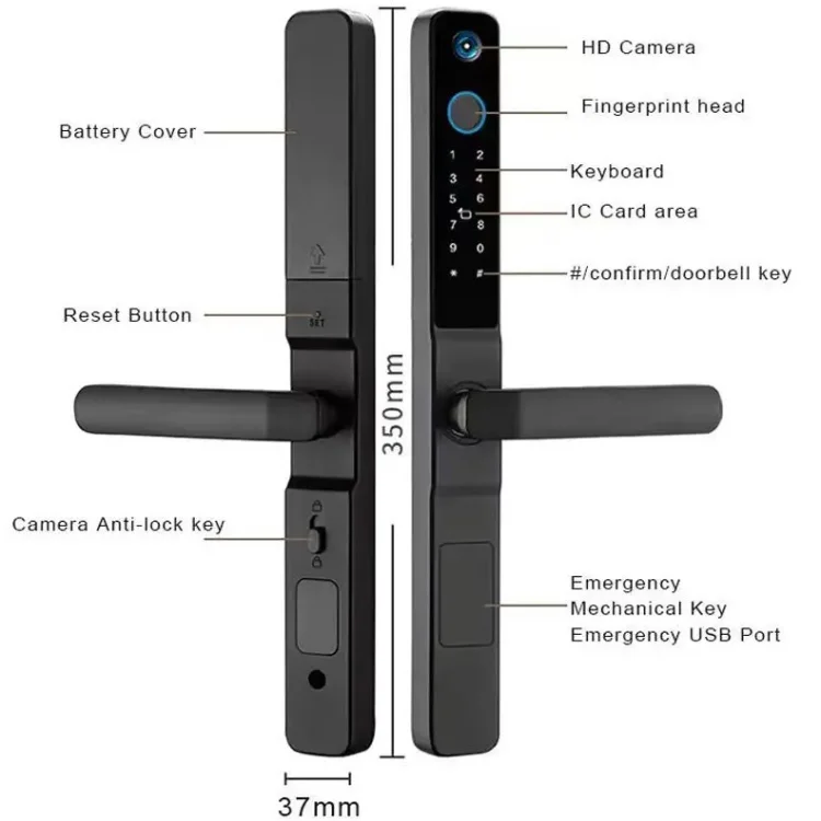 Thai Sliding Door Lock with Camera TH3 - ছবি 3