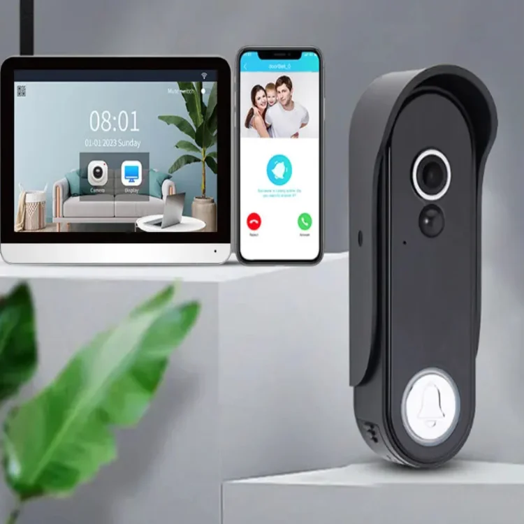 Tuya Full Wireless Smart Outdoor Camera And Indoor Monitor Intercom System Wireless Door Bell Camera Wifi Video Doorbell - ছবি 2