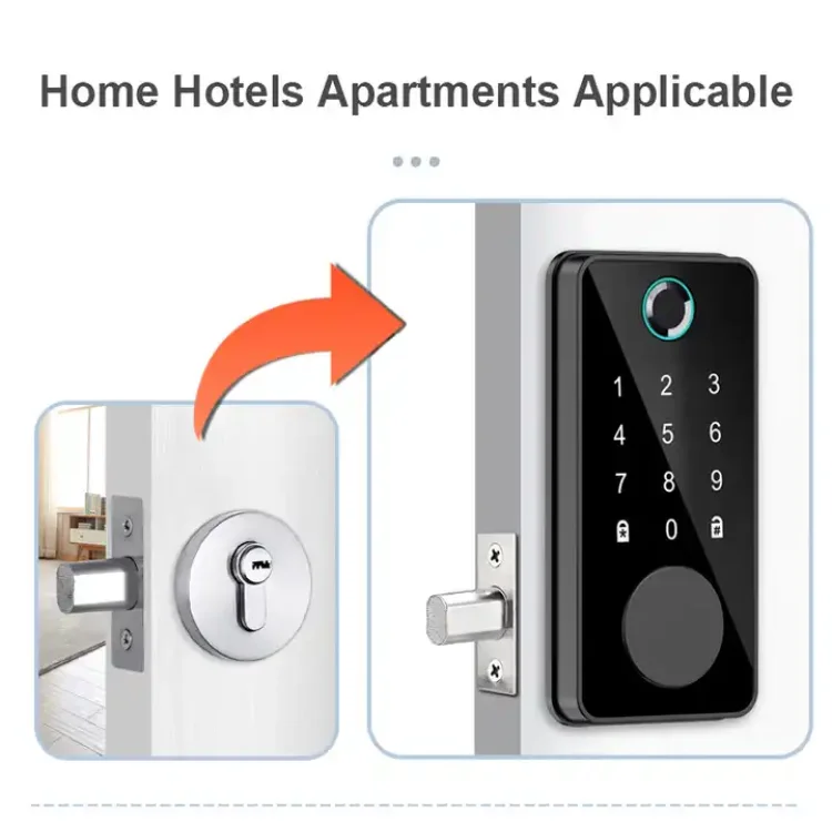 Smart Fingerprint Deadbolt Lock for Home, Hotel, and Apartment Security - ছবি 5