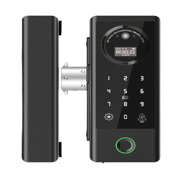 Tuya WiFi G4 Smart Face & Fingerprint Lock for Glass Door - ছবি 2