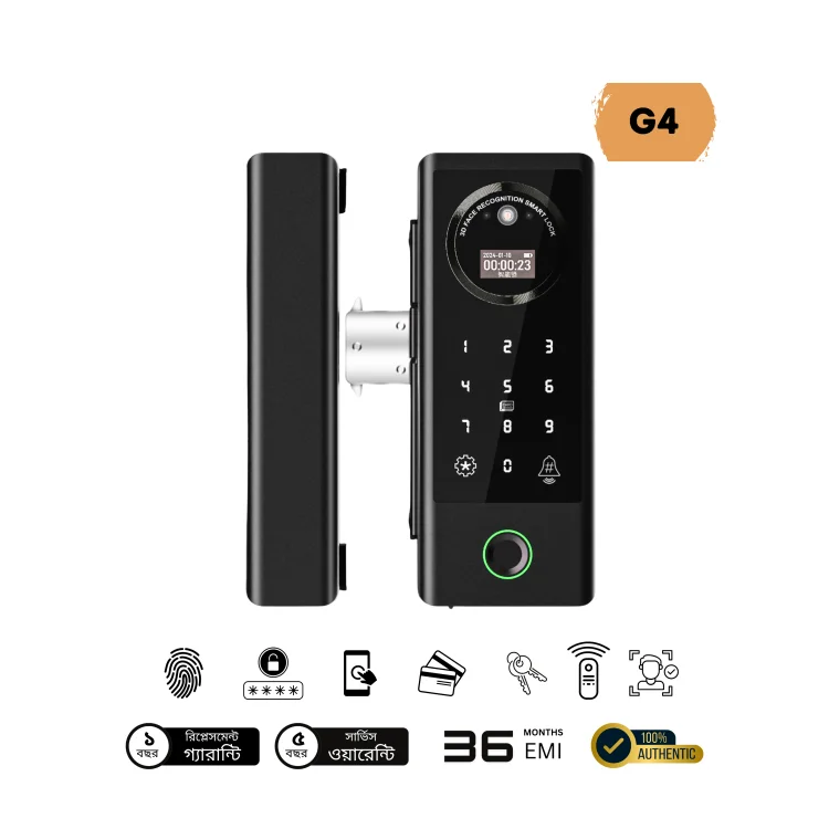 Tuya WiFi G4 Smart Face & Fingerprint Lock for Glass Door