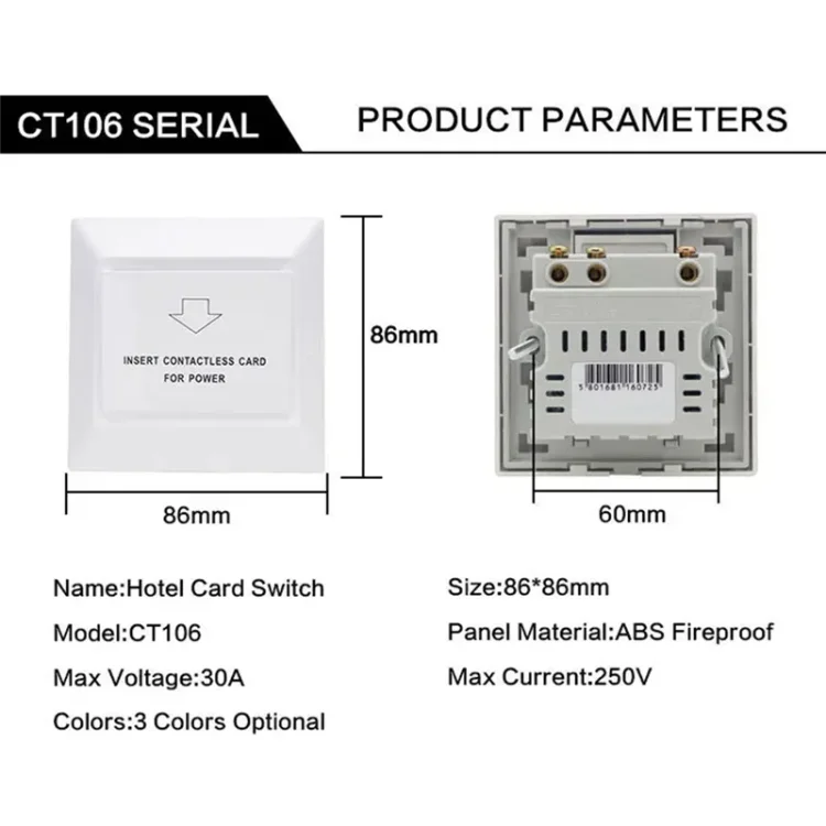 Contactless RFID Card Power Switch for Hotels – 30A - ছবি 4
