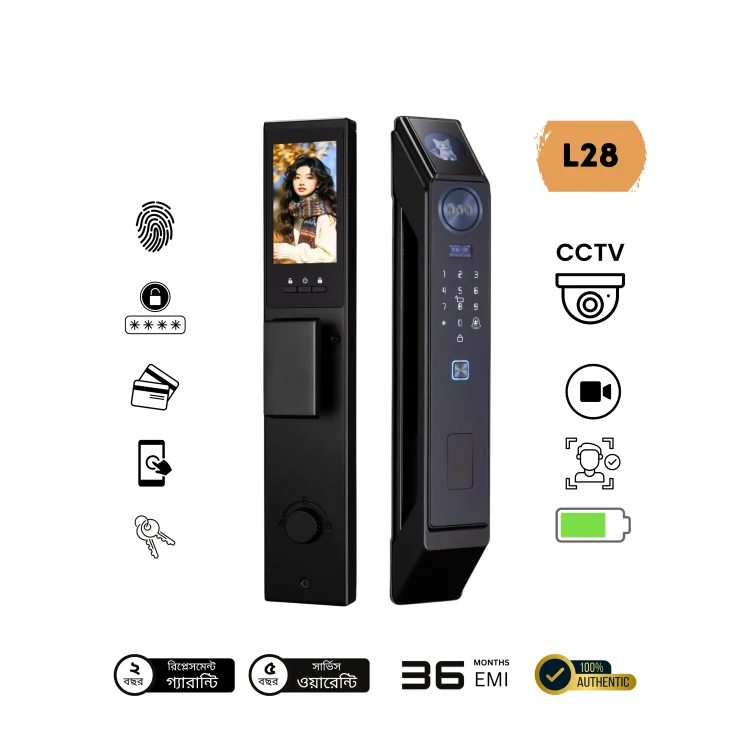 L28 Smart 3D Face & Palm Vein Door Lock with Video Intercom